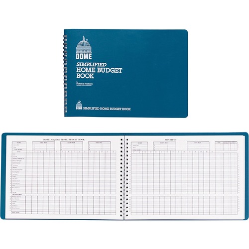 Home Budget Book, 64 Pages, 10-1/2"x7-1/2", Teal