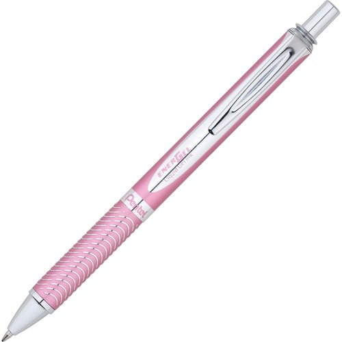Gel Pen, Retract, Metal Tip, .7mm, Pink Barrel/BK Ink