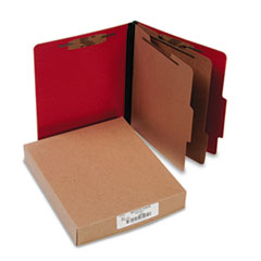Top-Tab Folders,w/ Fasteners,3"Exp,Letter,10/BX,Red