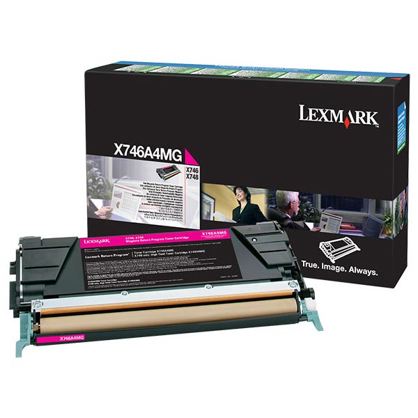 Genuine OEM Lexmark X746A4MG Government Magenta Return Program Toner (TAA Compliant Version of X746A1MG) (7000 Page Yield)