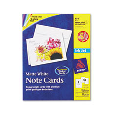 Inkjet Cards W/Envelopes, 4-1/4"x5-1/2", 60/BX, Matte WE