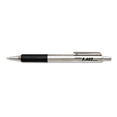 Ballpoint Pen,Retract.,0.7mm,2/PK,Black Ink,Stainless Steel