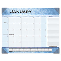 Desk Pad Calendar, 12 Month Jan-Dec, 22"x17", Slate Blue