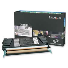 Genuine OEM Lexmark C5240KH High Yield Black Return Program Laser Toner (8000 page yield)
