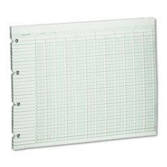 Ledger Sheet, 20 Col, 9-1/4"x11-7/8", 30 Lines/Page, Green