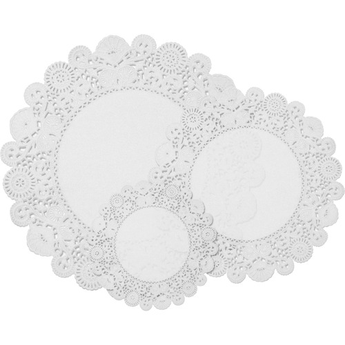 Paper Doilies, Assorted Sizes 4"/6"/8", 30/PK, White
