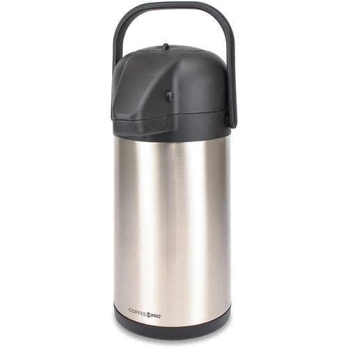 Airpot, w/ Handle, 2.2 Liter, 6"x8"x16', Stainless Steel