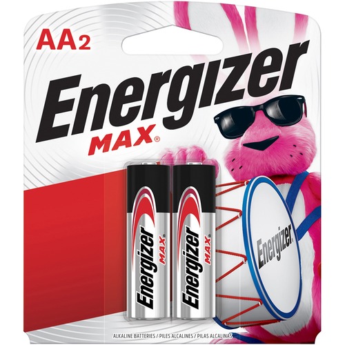 Energizer Alkaline Battery, AA, 2/PK