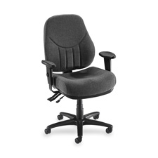 Multi-Task Chair,High-Back,26-7/8"x26"x39"to42-1/2",Black