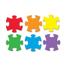 Accents, Puzzle Pieces Classic, 5-1/2" Tall, 36/PK, Multi