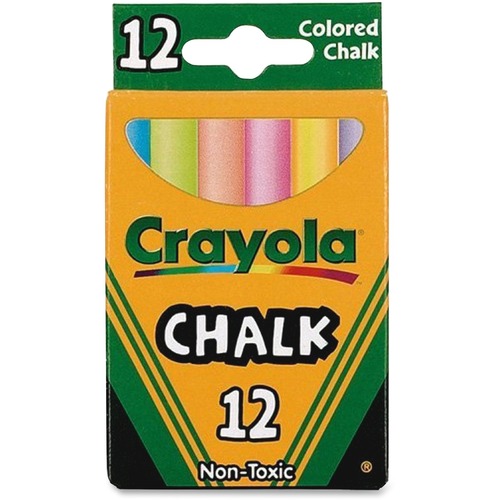 Crayola Chalk, 3-1/4"x3/8", Assorted Colors