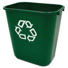 Deskside Recycling Bin, 10-1/4"x14-2/5"x15", Green
