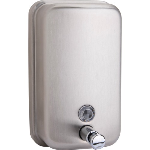 Soap Dispenser, Holds 31.5oz., Stainless Steel