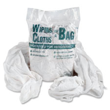 Cotton Wiping Cloths, Assorted Sizes, 1lb, 12BG/CT, WE/BE