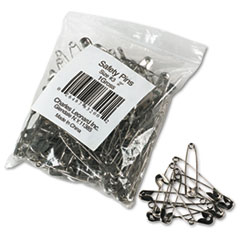 Safety Pins, 2", Nickel Plated, 144/PK, Silver