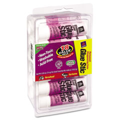 Glue Sticks, 0.26 oz, 18/PK, Purple Dries Clear