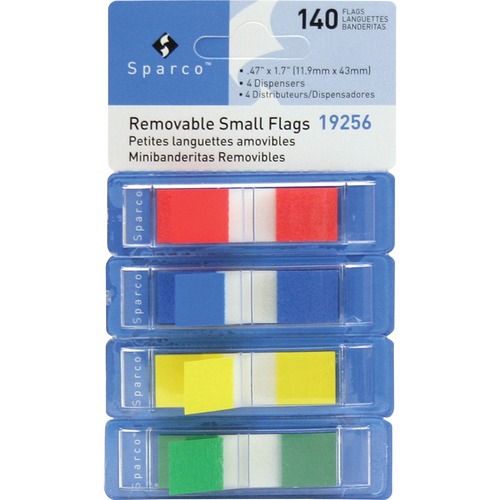 Pop-up Removable Small Flag, 1/2", 140/PK, Assorted