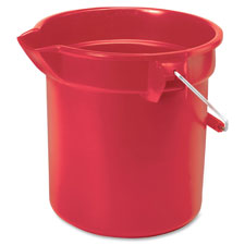 Brute Round Bucket, 14 Qt, 11.2"x12", Red
