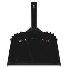 Heavy-Duty Metal Dustpan, 12", Black
