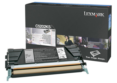 Genuine OEM Lexmark C5202KS Black Laser Toner Cartridge (1500 page yield)