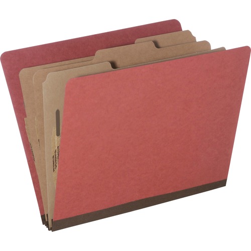 Classification Folder,8-Sectns,3"Exp,Letter,10/PK,Earth Red
