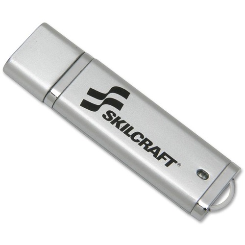 USB Flash Drive, Password Protected, 4GB, Silver
