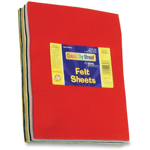 Felt Sheets, One pound Of 9"x12", Assorted Colors