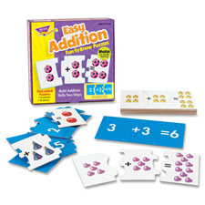 Easy Addition Puzzles, 45 Pieces, Multi