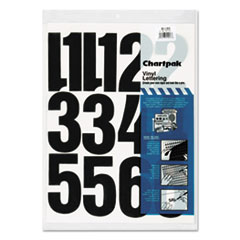 Vinyl Numbers, Adhesive, 23 Numbers, 4", Black