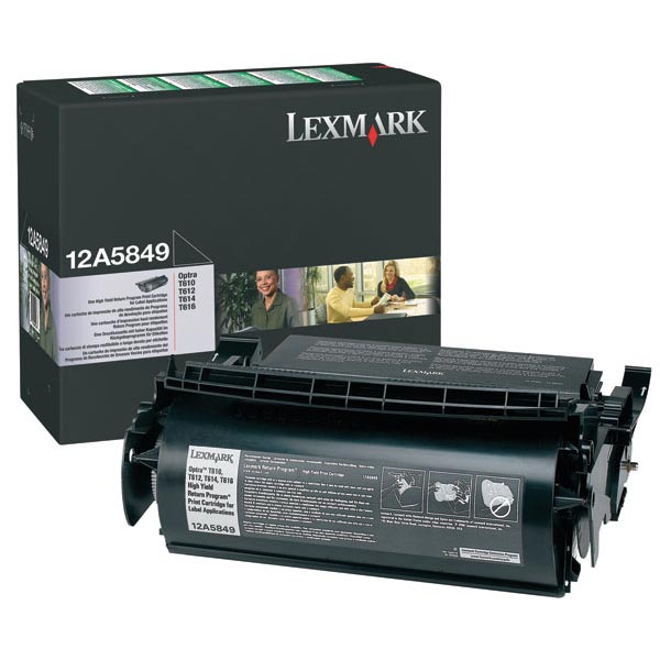 Genuine OEM Lexmark 12A5849 High Yield Black Return Program Toner Cartridge