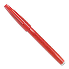 Sign Pens, Fiber Tip, Bold Point, 12/PK, Red Barrel/Ink