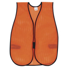 Generall-Purpose Safety Vest, Poly Mesh, 18"x41", Orange