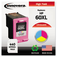 Innovera High Yield Tri-Color Inkjet Cartridge Replacement For HP 60 CC644WN (450 Yield)