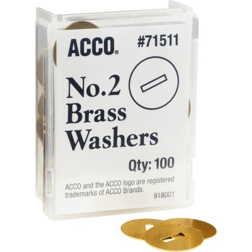 Washer,Size 2,F/Fastener Sizes 5-9,15/32" Dia.,100/BX,Brass