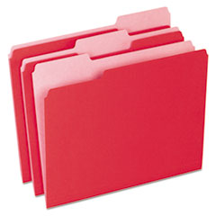 File Folder, AST 1/3 Tab Cut, Letter-Size, 100/BX, Red