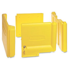 Janitor Cart Cabinet, Locking, 20"x16"x11.2", Yellow