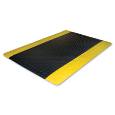 Anti-Fatigue Mat,Beveled Edge,3'x12',Black/Yellow