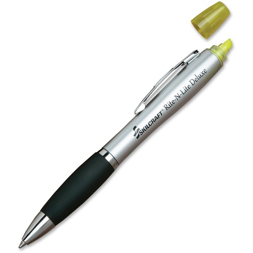 Highlighter/Multipurpose Pen, Med/Ballpoint, Chisel Tip, FYW