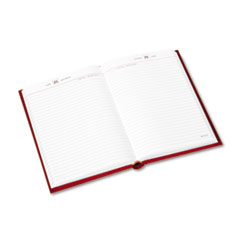 Daily Reminder Business Diary,Jan-Dec,1PPD,5-3/4"x8-1/4",Red