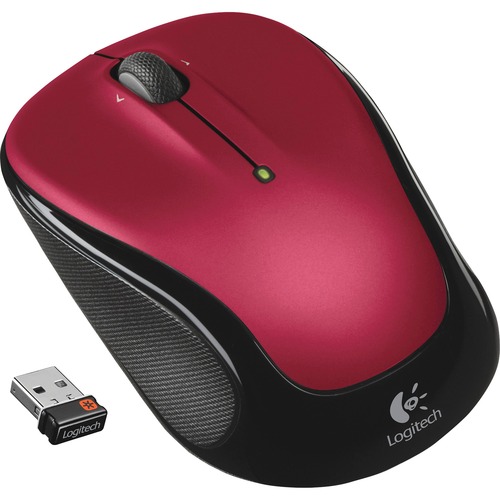 Wireless Laser Mouse, 2-1/2"x-4-1/2"x1-3/4", Red