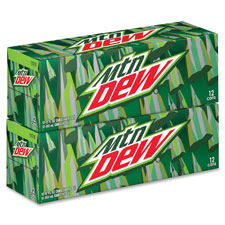 Mountain Dew Drink, 12oz. Can, 24/CT, Green