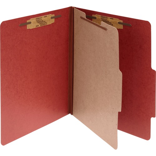 Classification Folders, 2" Exp,Letter,1 Partition, Earth Red