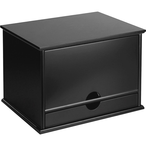 Desktop Organizer,4 Shelf,Drwr,13-1/4"x10-1/2"x9-3/8", MDBK