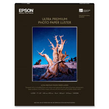 Photo Paper, Ultra Premium, Luster, 17"x22", 25 Shts, White