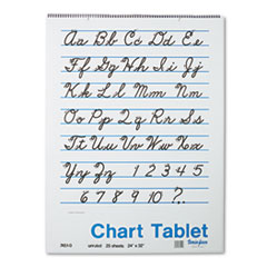 Chart Tablet, With Cursive Cover, Unruled, 25 Shts, 24"x32"