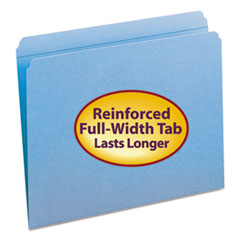 File Folder, Straight Tab Cut, Letter, 100/BX, Blue