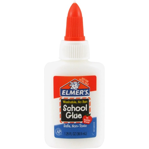 School Glue, Washable/Nontoxic, 1-1/4 oz., Dries Clear