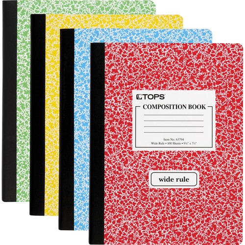 Compostion Book, Wide Ruled, 7-1/2"x9-3/4", AST Marble