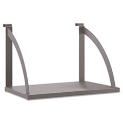 Partition Mounted Shelf, 24"x12-3/4"x14-1/2", Gray