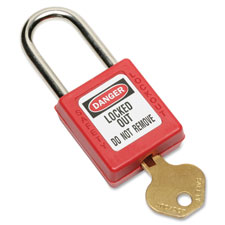 Safety Padlock, Locked Out Do Not Remove, Red